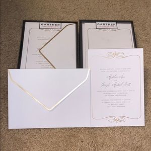 NIB Gartner Gold Foil Wedding Invitation Kit, 50